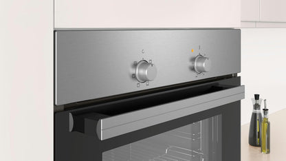Balay - Horno, 60 cm, 5 funciones, control mecánico, negro, Acero inoxidable, 3HB1000X0