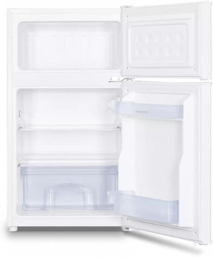 INFINITON | Frigorifico FG-A82B2P | Dos Puertas | Capacidad 85 L | Descongelación DEFROST | Alto 85 Cm | Clase Energética A+ /F | Temperatura Regulable | Color Blanco |