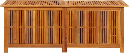 ARKEM Caja de almacenaje de jardín Madera Maciza Acacia 150x50x58 cm Mueble Exterior almacenaje Armario Jardin Exterior Banco arcon Jardin Exterior