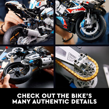 Technic BMW M 1000 RR 42130 Model Building Kit; Build a Stylish Motorcycle Display Model with This Rewarding Building Set for Adults; A for Motorcycle Fans (1,925 Pieces)