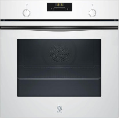 Balay - Horno multifunción, 60 cm, Control Comfort, Aqualisis, Raíles 1 nivel, cristal Blanco, 3HB5131B3