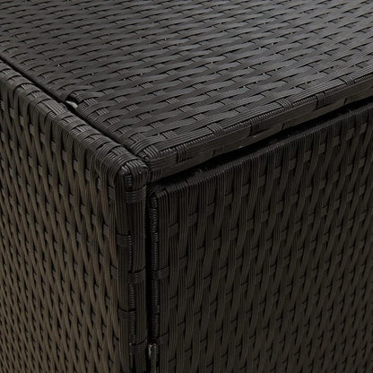 Armario de almacenaje de jardín ratán PE Negro arcones para Jardin Exterior 59x40x180 cm
