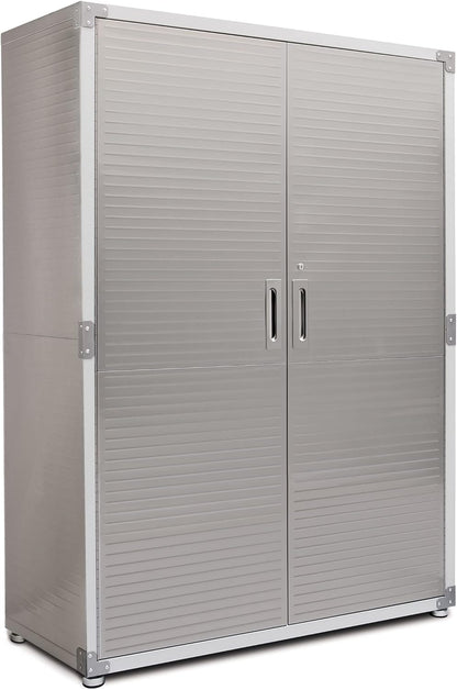 Seville Classics UHD16238 Mega armario , 121,9 x 60,9 x 182,9 cm, soporte de metal con revestimiento en polvo, gris