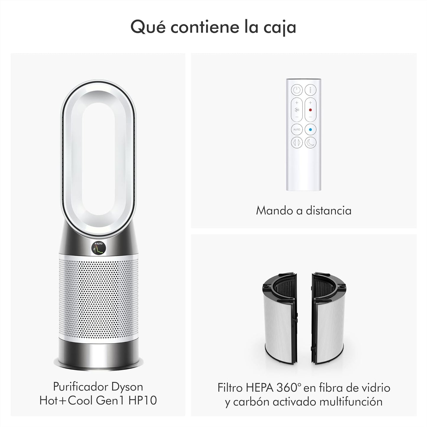 Purifier Hot+Cool™ Gen1 HP10 purificador de aire y calefactor – purificación, función calefacción y refrigeración (Plata)