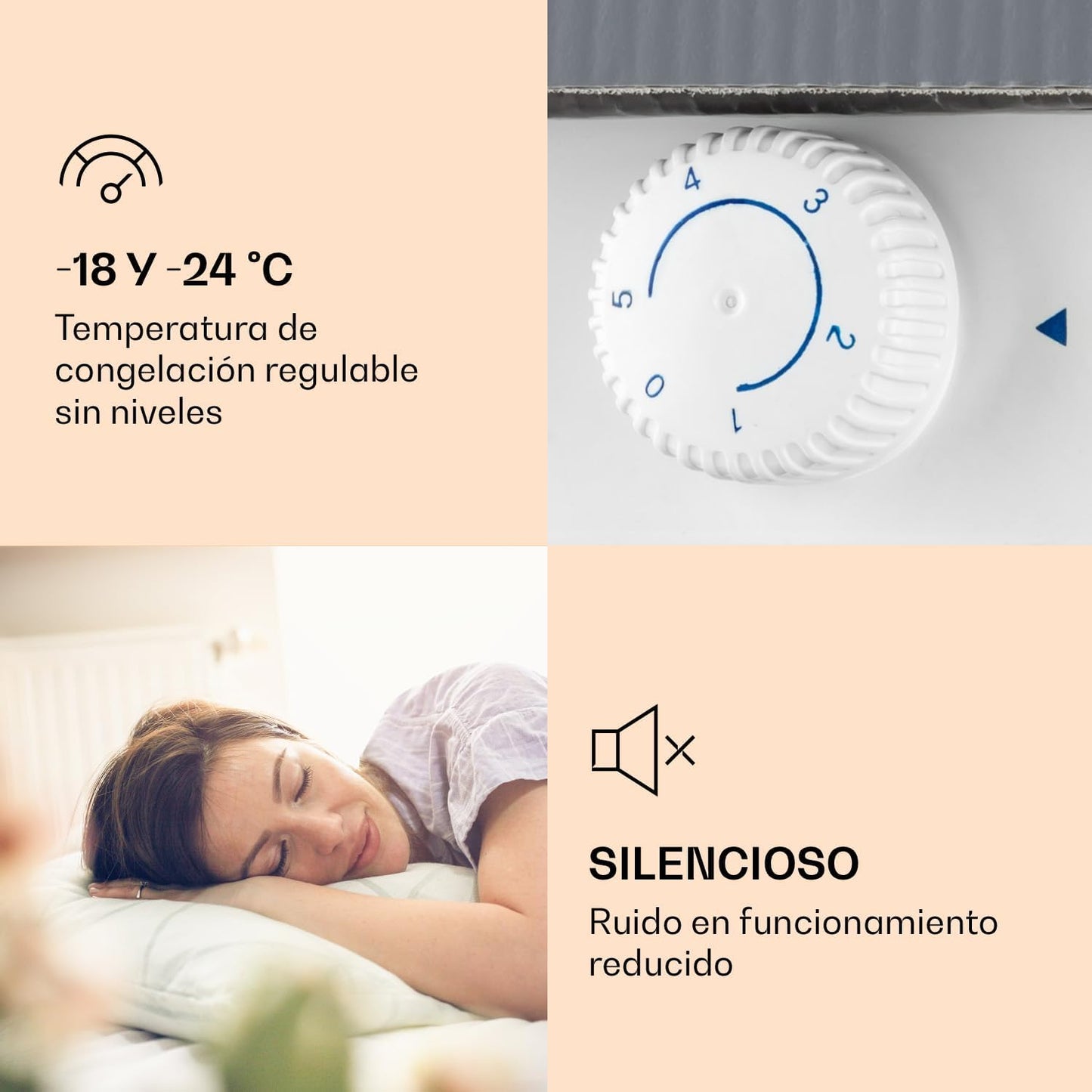 Klarstein Congelador Vertical No Frost 33l, Portátil para Casa y Oficina, Bajo Consumo con Estante y Rascador, Bajo Encimera