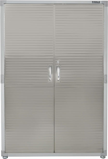 Seville Classics UHD16238 Mega armario , 121,9 x 60,9 x 182,9 cm, soporte de metal con revestimiento en polvo, gris