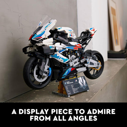Technic BMW M 1000 RR 42130 Model Building Kit; Build a Stylish Motorcycle Display Model with This Rewarding Building Set for Adults; A for Motorcycle Fans (1,925 Pieces)