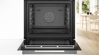 Bosch - Horno Multifunción con Vapor Añadido, 60 cm, Serie 8, Electrónica TFT TouchControl Plus, AirFry, Home Connect, Negro, HRG7361B1