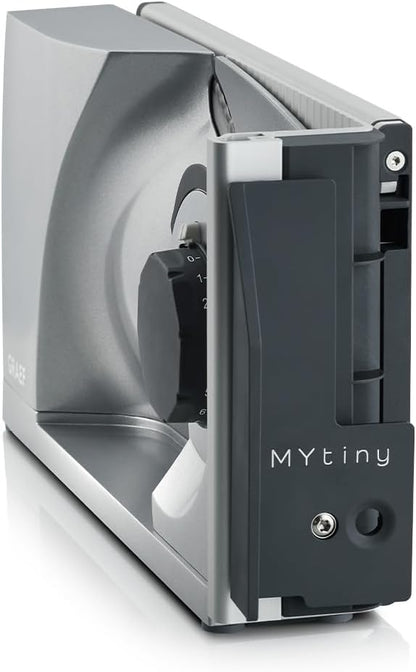 GRAEF MYtiny MT1000 - Cortadora plegable, 170 W, cuchilla Ø170 mm, metálica, corte 0-15 mm, pan, compacta, Made in Germany, plata