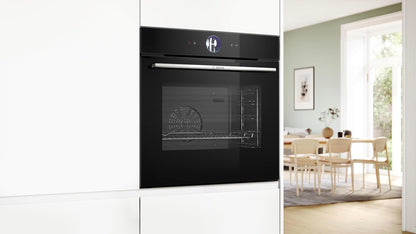 Bosch - Horno Multifunción con Vapor Añadido, 60 cm, Serie 8, Electrónica TFT TouchControl Plus, AirFry, Home Connect, Negro, HRG7361B1