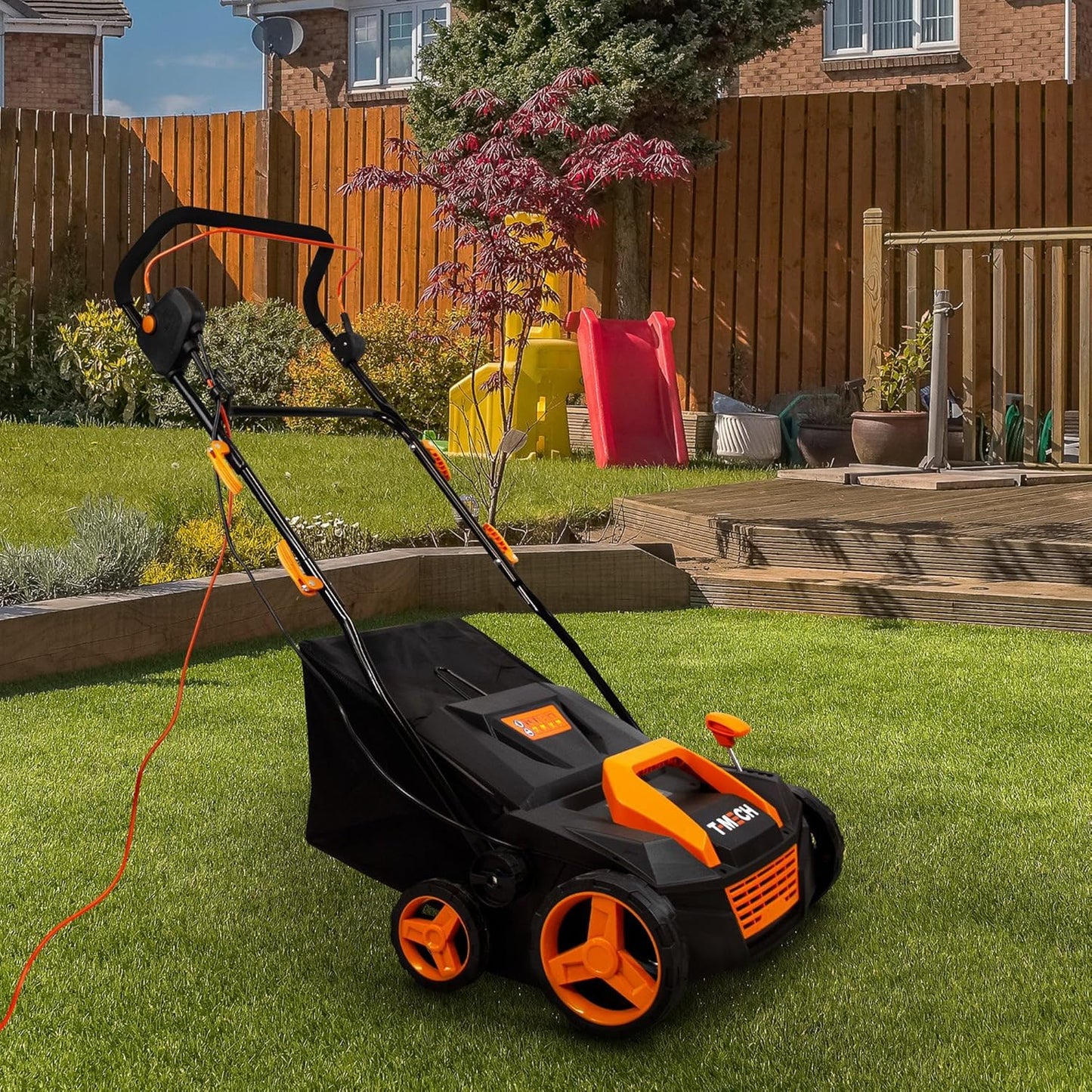 T-Mech Aspiradora Barredora Peinadora Cepilladora Escoba Cesped Artificial Eléctrica Barredor Limpiador Soplador Maquina Peinar Limpiar Cepillar Césped Artificial Eléctrico+Bolsa Recogida 50L,12.2kg