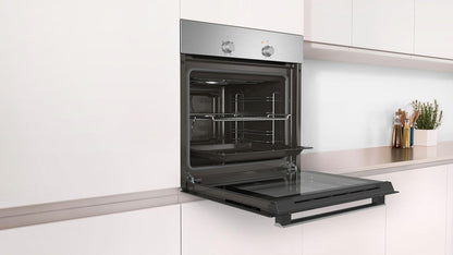 Balay - Horno, 60 cm, 5 funciones, control mecánico, negro, Acero inoxidable, 3HB1000X0
