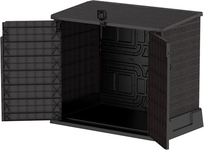 Duramax - Arcón cubre cubos exterior - 850 L - PVC - color marrón