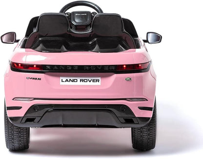 Coche eléctrico Infantil Rosa Land Rover Evoque 12V con Pantalla MP4, Mando a Distancia y Ruedas de Goma EVA
