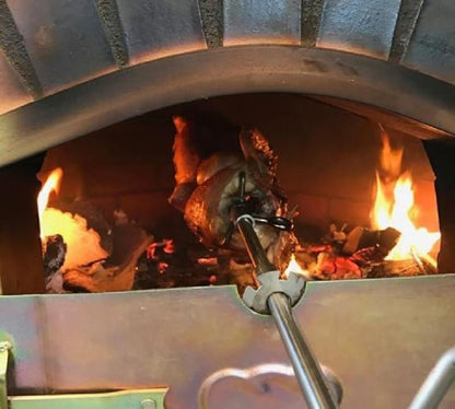 AzJardin- HORNO DE LEÑA MORUNO 100cm- Horno de exterior o interior ideal para asados y pizzas. Puerta hierro zincado. Termómetro instalado en puerta. Fabricado en ladrillo refractario y mortero.