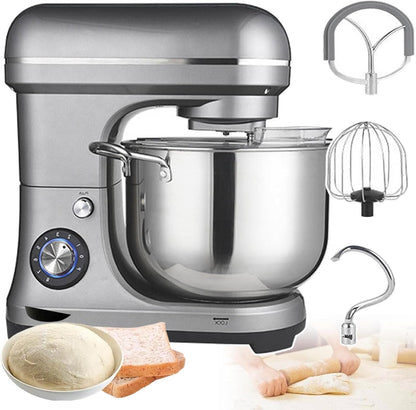 Batidora de pedestal comercial: 2000 W de alta potencia, 10 L de capacidad, control de 8 velocidades con accesorios para panaderías, restaurantes, pizzerías y escuelas.