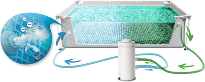 Intex 4M X 2M X 1M Prism Frame Rectangular Pool Set