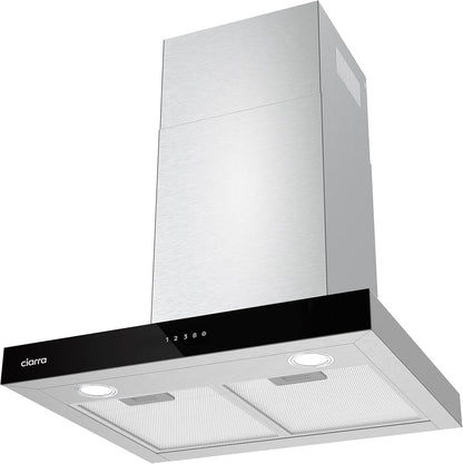 Ciarra CBCS6102 Campanas Extractora 60cm 650 m³/h - Control Táctil y Wifi - 4 Velocidades - Evacuación al Exterior y Recirculación Interna por Filtro de Carbón CBCF003 - Acero Inoxidable