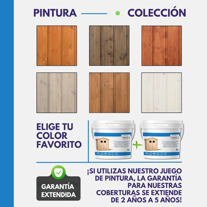 TIMBELA Caseta de jardín de Madera de 6 m2 - Cobertizo Jardin Exterior con Suelo, Ventana, Puerta Doble - Cabaña de jardín para Trabajar en casa - con Tejas bituminosas Verde M334FB+H334FBGREEN