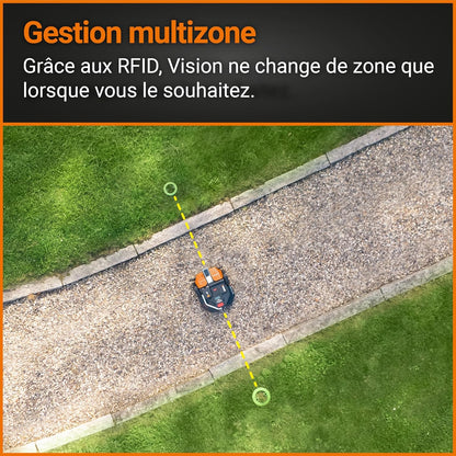 WORX Landroid Vision S250 WR202E Robot cortacésped para Jardines de hasta 250 m² – Robot cortacésped Inteligente sin Cable de limitación – WiFi y Bluetooth – prevención Activa de obstáculos con