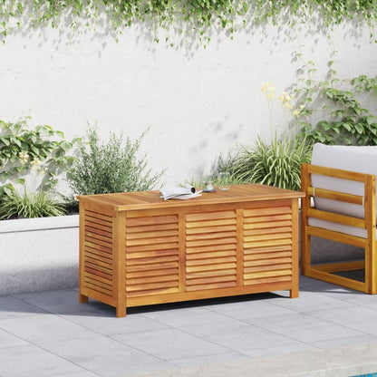 Baul Almacenaje de Madera de Acacia, Baul Almacenamiento, Banco Almacenaje, Caja de Almacenamiento de Jardín, para Interior y Exterior, 113 x 50 x 56 cm