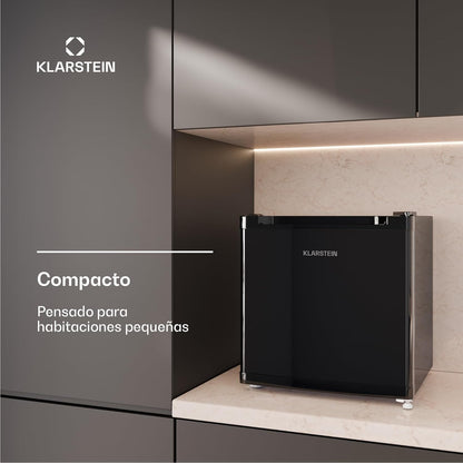 KLARSTEIN Irene Mini Nevera, 31L Nevera/Congelador Compacto Con Temperatura Ajustable -24°C A 10°C, Eficiente Energéticamente, Silencioso 38 Db Para Dormitorios & Espacios Pequeños