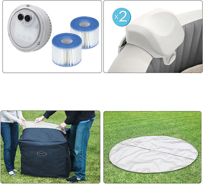 Intex 28440EX SPA Hinchable 4 Personas Greywood Deluxe 795 litros