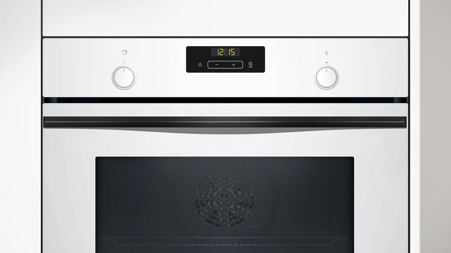 Balay - Horno multifunción, 60 cm, Control Comfort, Aqualisis, Raíles 1 nivel, cristal Blanco, 3HB5131B3
