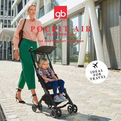 Gb Gold Pockit Air All Terrain - Silla de Paseo, Ultracompacta, De 6 Meses a 4 años, 17 kg, Velvet Black