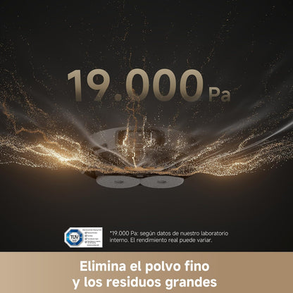 DREAME L40s Pro Ultra Aspiradora Robot, 19.000 Pa, Cepillo Doble HyperStream, Acceso a Altura de 4 cm, Cepillo Lateral Extensible y Elevable, Limpieza con Mopa de Agua Tibia a 75 °C, Autolimpieza 3.0
