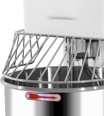 MBH - Amasadora industrial de 20 litros para panadería, pastelería y hostelería. Batidora amasadora espiral profesional para hacer masa de pan y pizza.