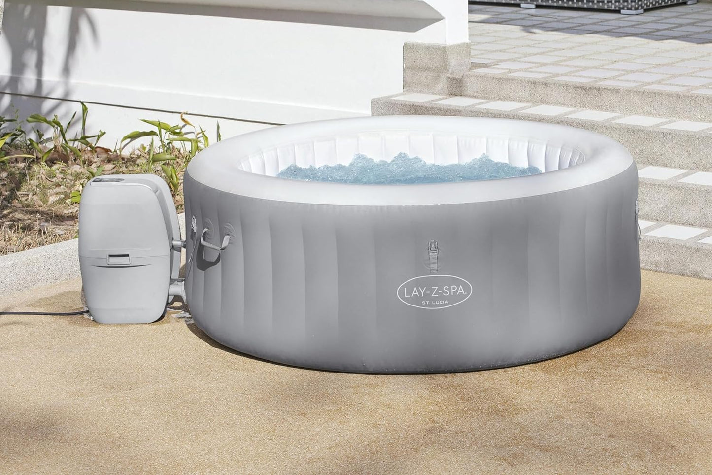 Bestway - SPA Hinchable Lay-Z-SPA St Lucia para 2-3 Personas Redondo 170x66 cm