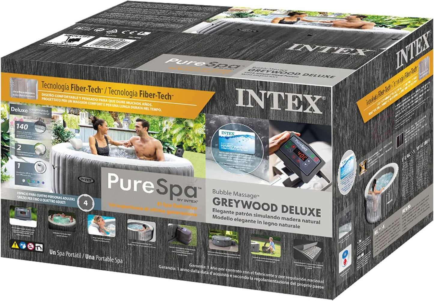 Intex 28440EX SPA Hinchable 4 Personas Greywood Deluxe 795 litros