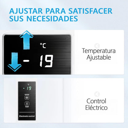 MIDEA Arcon Congelador Pequeño Horizontal de 99L, Motor Inverter, Control Electrónico de Temperatura, Tecnologia D-TYPE Tube, Cestas con Asa, Easy Move, Silencioso 39dBA, Bajo Consumo, Blanco