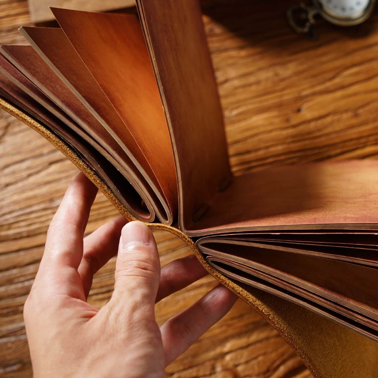 Handmade Crazy Horse Leather Journal with Vintage Key