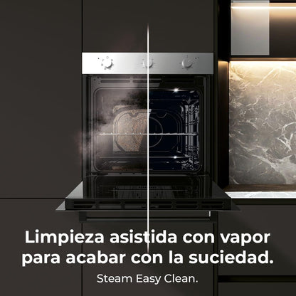 Cecotec Horno Integrable Multifunción 70L Bolero Hexa M236000 Line Time. 2800W, 6 Funciones, Temporizador, Steam Base XXL, Steam Assist, Steam EasyClean, Cooling Fan, Modo Defrost, Eco, Convección