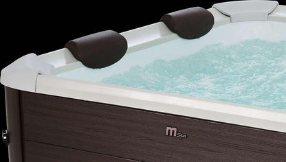 MSPA Tribeca para 6 Personas, 160 x 160 x 65 cm, 120 chorros de Masaje en 3 intensidades, desinfección UVC y ozono, utilizable Todo el año, Exterior e Interior, PVC Resistente de 6 Capas,