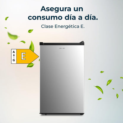 Cecotec Congelador Vertical Sobremesa 87L Bolero CoolMarket TF 87 Inox. 83,6 cm de Altura y 50,6 cm de Ancho, Bajo Consumo, Puerta Plana y Reversible, Diseño Compacto, Blanco