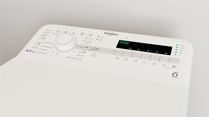 Whirlpool - Lavadora carga superior 6.5 kg TDLR 65230SS EU/N blanco, 1200 rpm, tecnología 6th sense y freshcare, motor universal, eficiencia NEL D