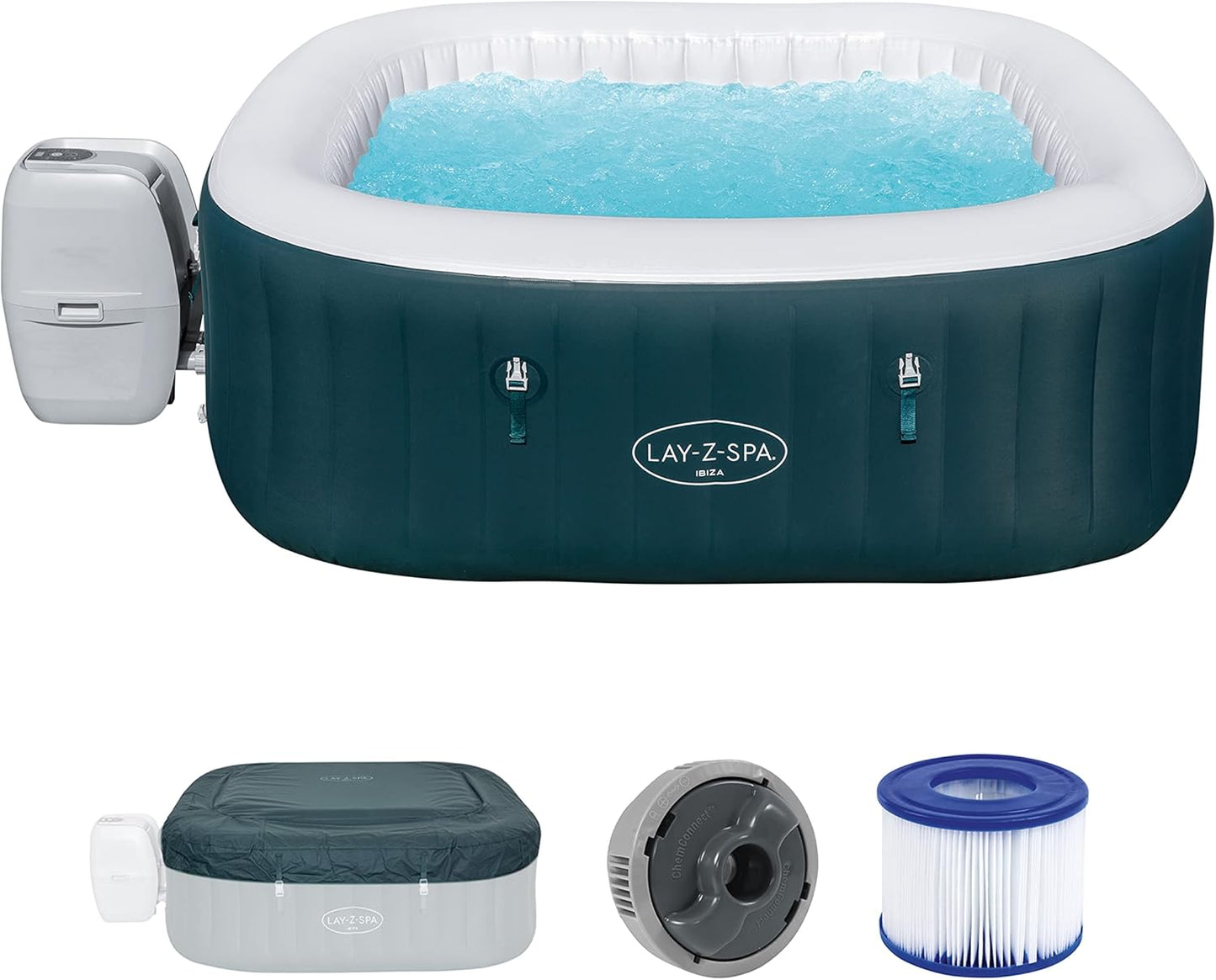 Bestway Lay-Z-SPA, Verde, 180 x 180 x 66 cm