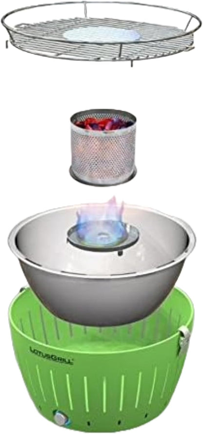 LotusGrill G-RO-34 - Barbacoa de carbón sin humo 35 x 26 x 23.4, color rojo