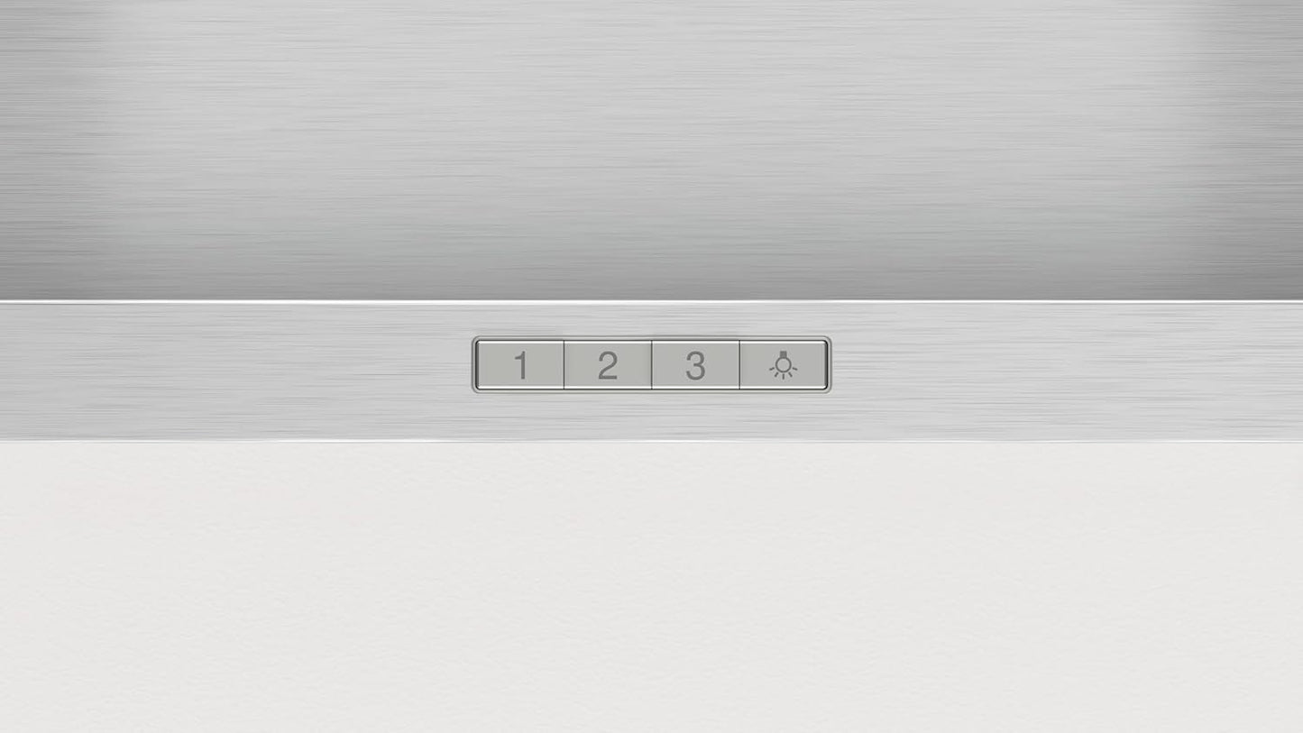 Balay - Campana Exrtactora Decorativa de Pared Piramidal, 90 cm de ancho, 3 potencias de extracción, Instalación en Salida de Humos o Recirculación, Acero Inoxidable, 3BC696MX