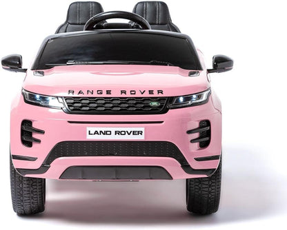 Coche eléctrico Infantil Rosa Land Rover Evoque 12V con Pantalla MP4, Mando a Distancia y Ruedas de Goma EVA