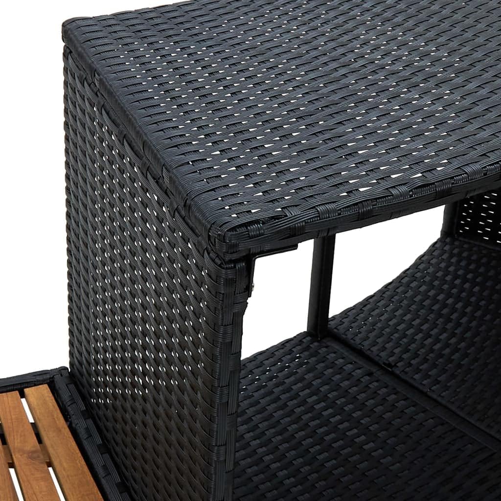 vidaXL Borde de Bañera Hidromasaje SPA Ratán Rintético Gris