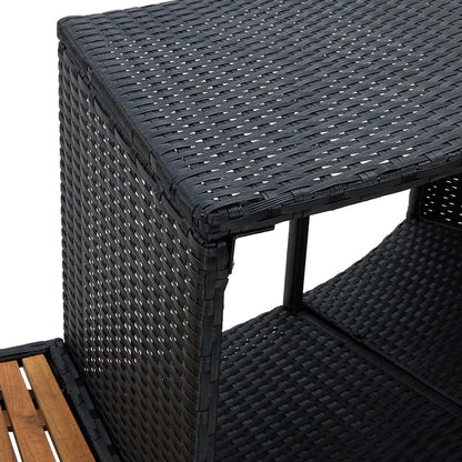 vidaXL Borde de Bañera Hidromasaje SPA Ratán Rintético Gris