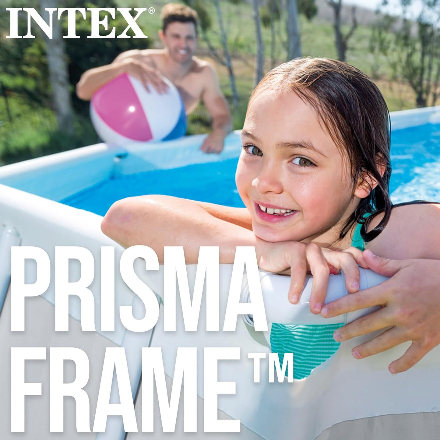 INTEX 55243 - Piscina Desmontable Rectangular con depuradora Prism Frame