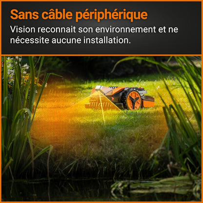 WORX Landroid Vision M550 WR205E Robot cortacésped para Jardines de hasta 550 m² – Robot cortacésped Inteligente sin Cable de limitación – WiFi y Bluetooth – prevención Activa de obstáculos con