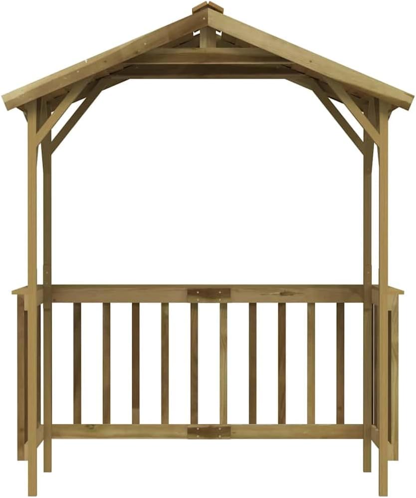Pabellón para Barbacoa de Madera de Pino impregnada, 163,5x93x210 cm, caseta de jardín de Madera con Techo Inclinado, pérgola para barbacoas al Aire Libre y Fiestas en el jardín.