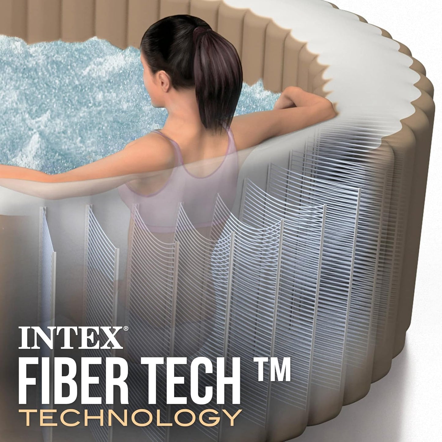 Intex 28426EX SPA Hinchable, Beige, 4 Personas