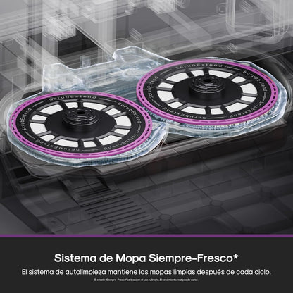 Eureka J15 EVO Ultra Robot Aspirador y Fregasuelos 22KPa con Base Multifuncional, Autovaciado & Autolimpieza, Cepillo Antienredo, Secado Aire Caliente Mopas, Limpieza de Alfombras Versátil